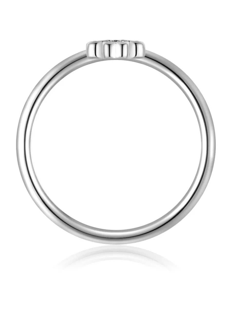 Damen Silberring - Kleeblatt