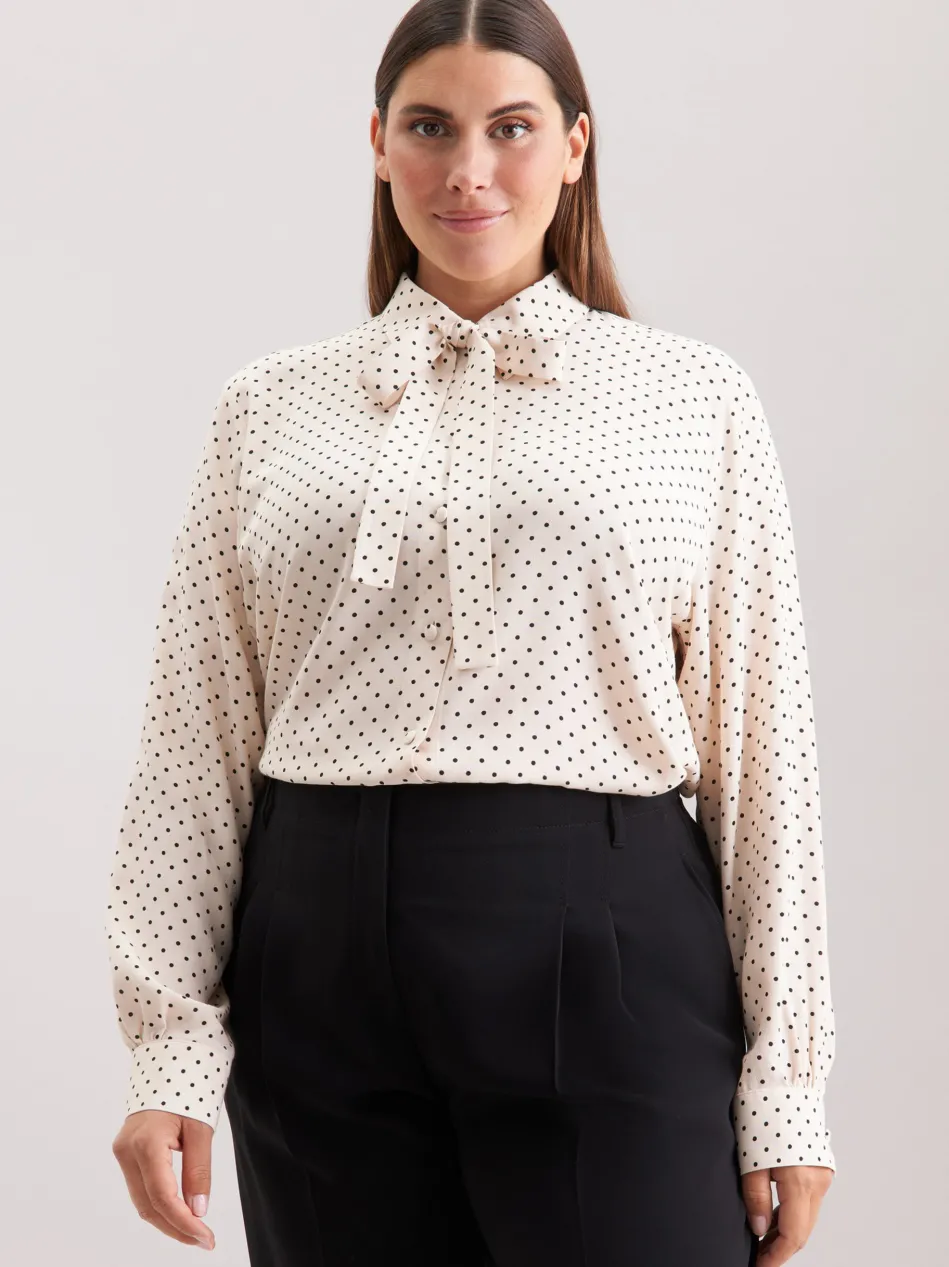 Damen Ausgestellte Bluse - Druck
