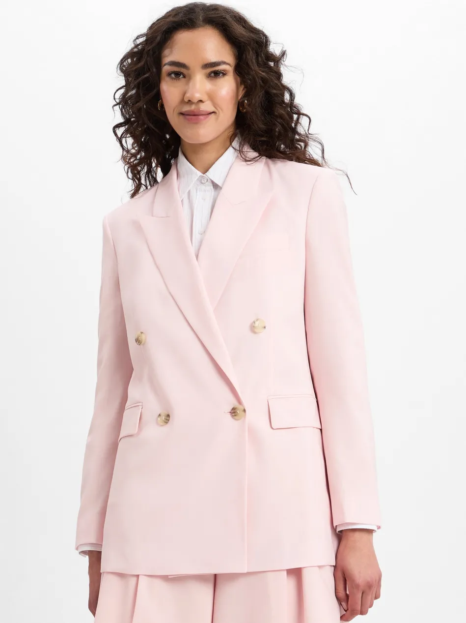 Damen Baukasten-Langblazer aus Schurwolle - Jaleto7