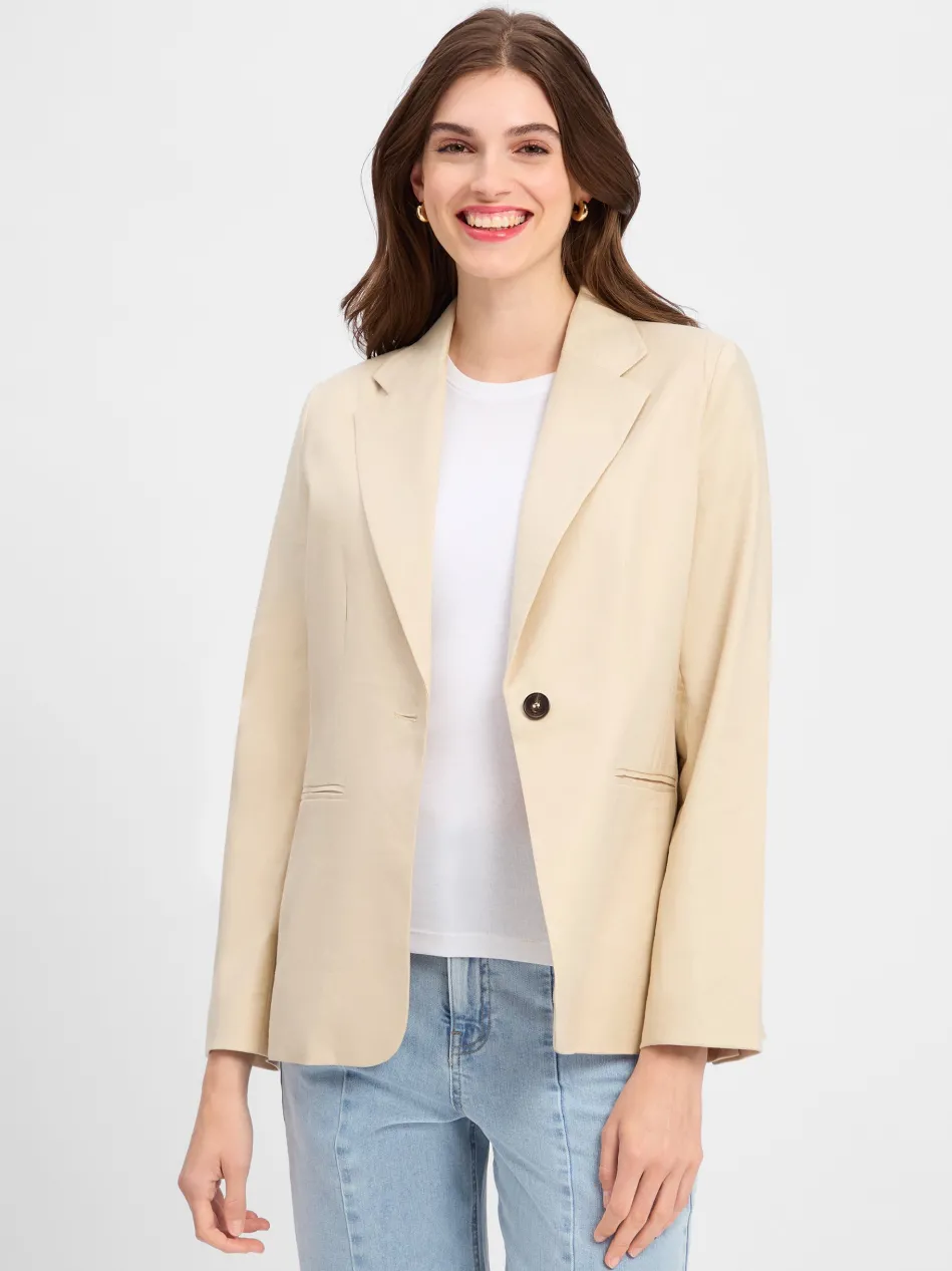 Damen Blazer mit Leinen-Anteil