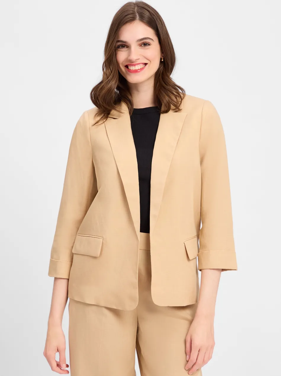 Damen Blazer mit Leinen-Anteil