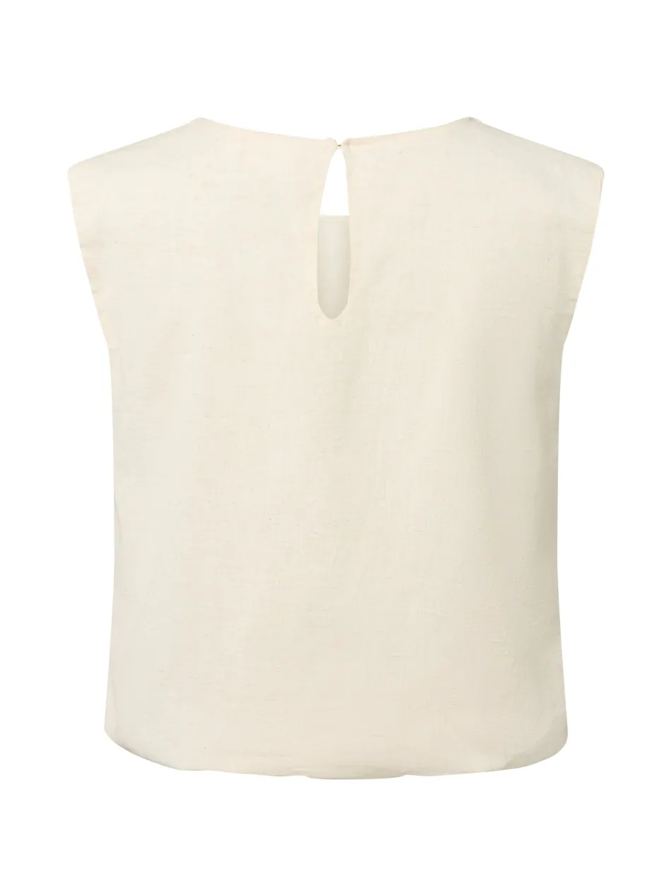 Damen Blusenshirt mit Leinen-Anteil - VIEtni