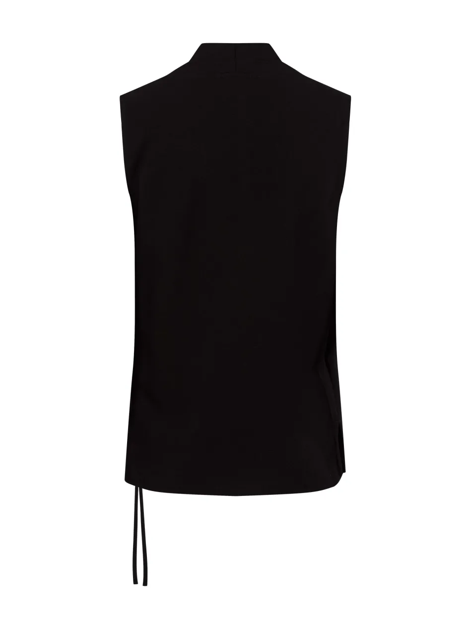 Damen Blusentop mit Leinenanteil