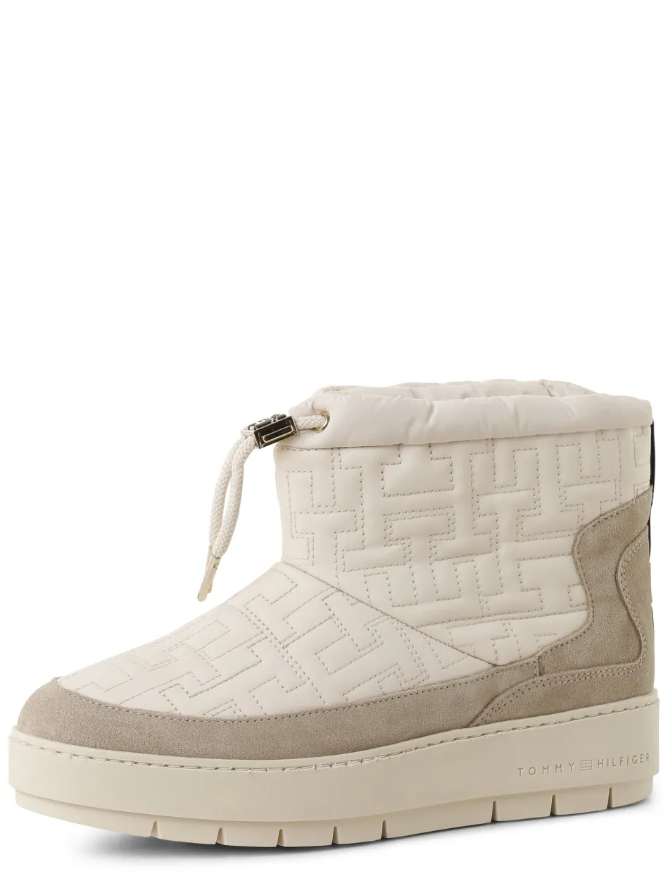 Damen Boots mit Leder-Anteil