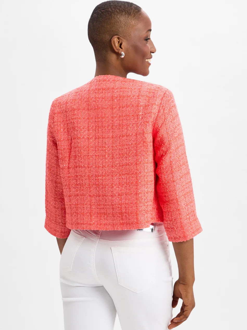 Damen Bouclé-Kastenjacke