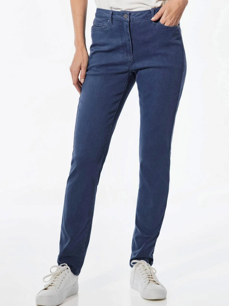 Damen Jeanshose - Lange Freizeithose BELLA mit Formbund