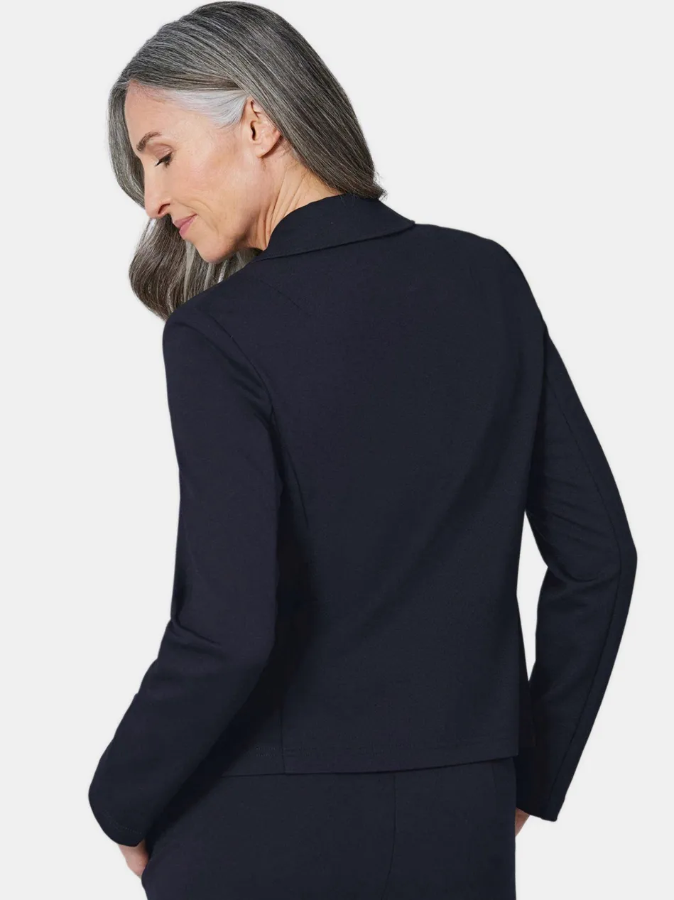 Damen Jerseyjacke - Leichte Jacke mit Stehkragen in rot