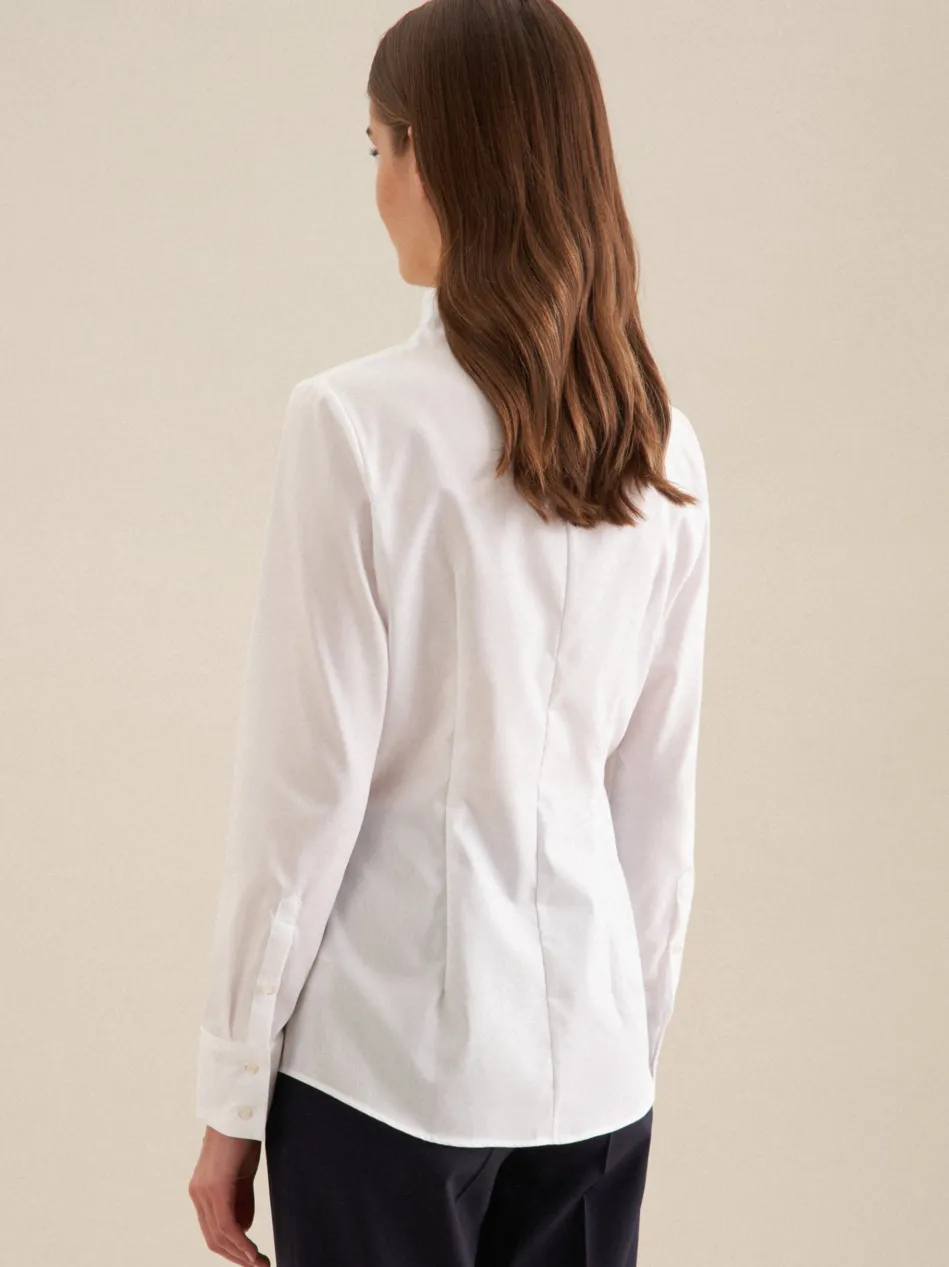 Damen Kelchkragenbluse - Uni