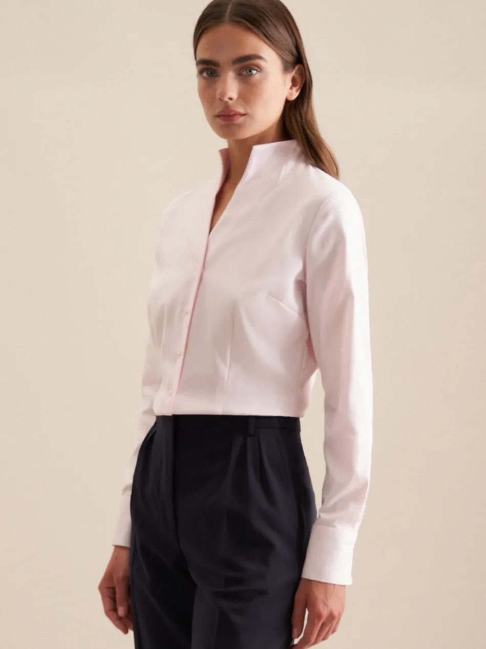 Damen Kelchkragenbluse - Uni