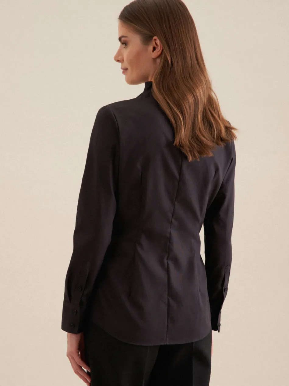 Damen Kelchkragenbluse - Uni