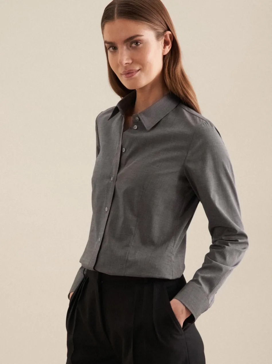 Damen Klassische Bluse - Uni