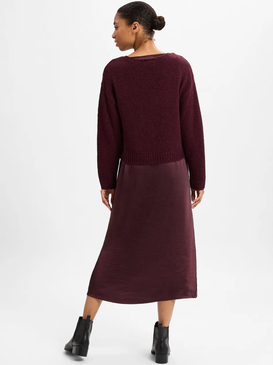 Damen Kleid-Pullover-Set mit Mohair-Anteil