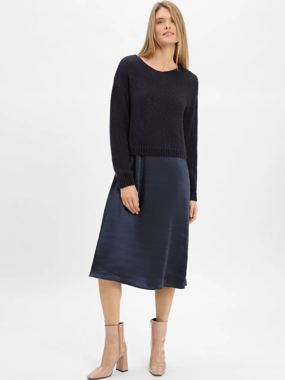Damen Kleid-Pullover-Set mit Mohair-Anteil