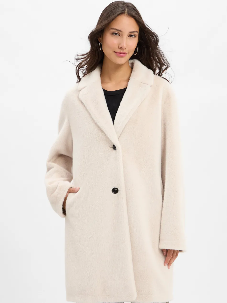 Damen Kunstfelljacke