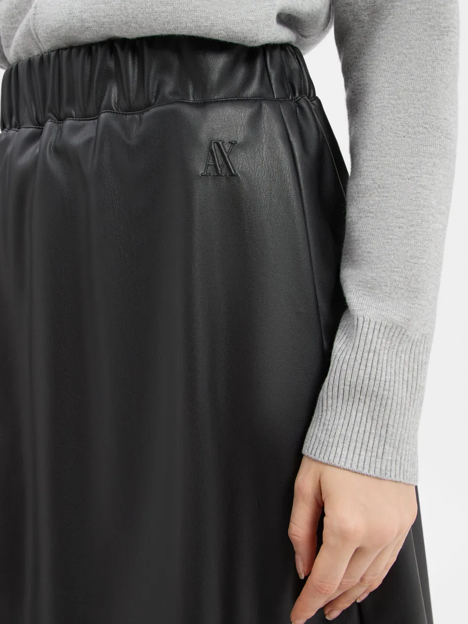 Damen Kunstlederrock