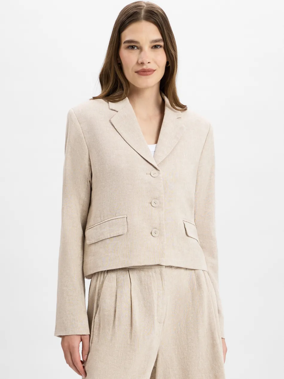 Damen Kurzblazer mit Leinen-Anteil - MSCHPennie Ginia