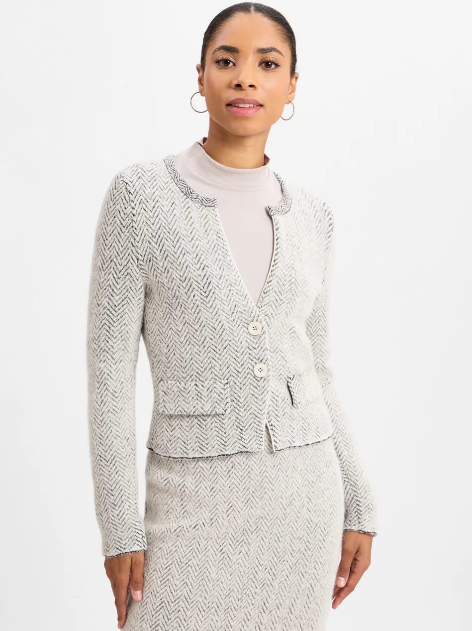 Damen Kurzblazer mit Alpaka-Anteil