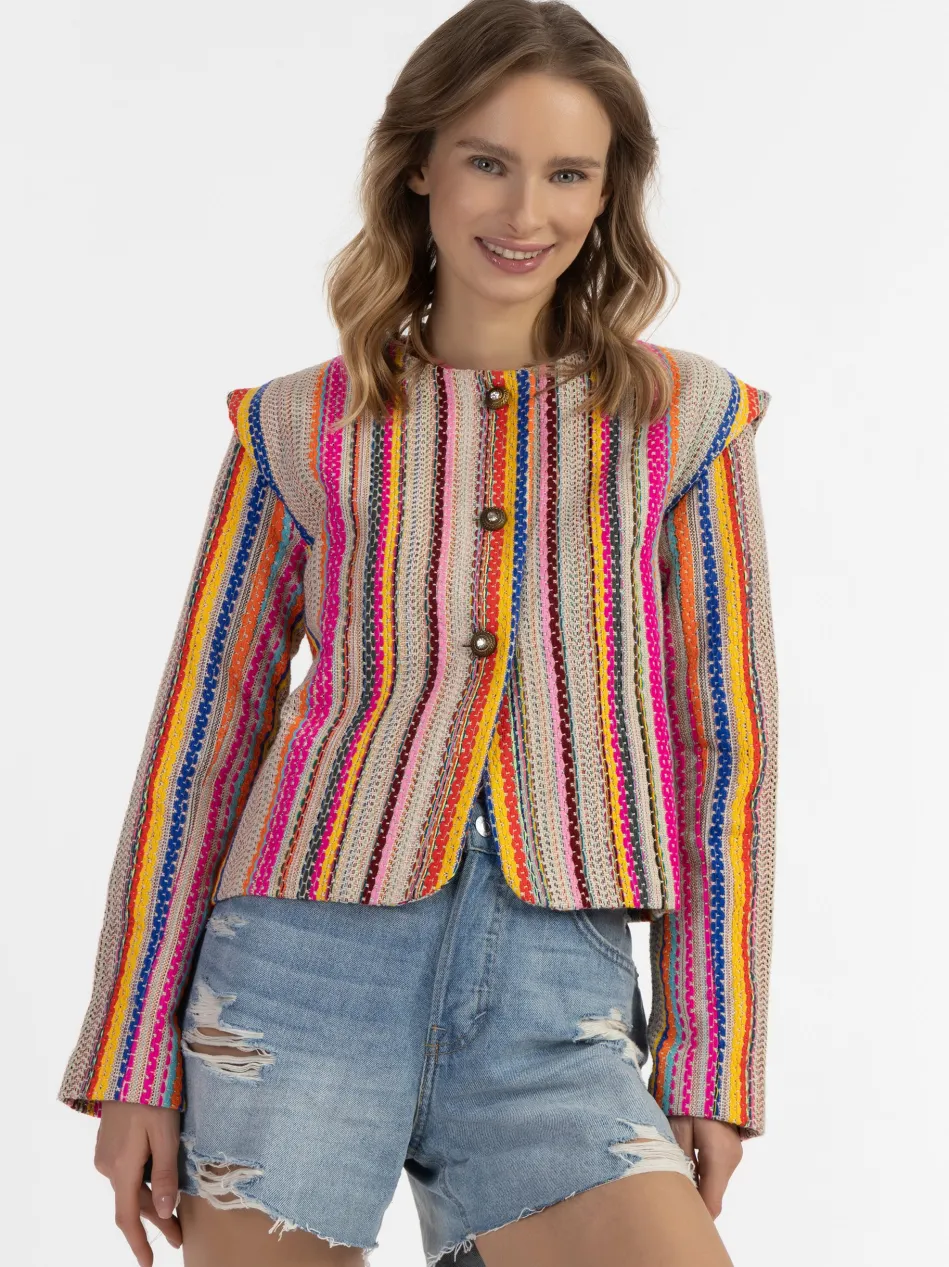 Damen Kurze Blazerjacke