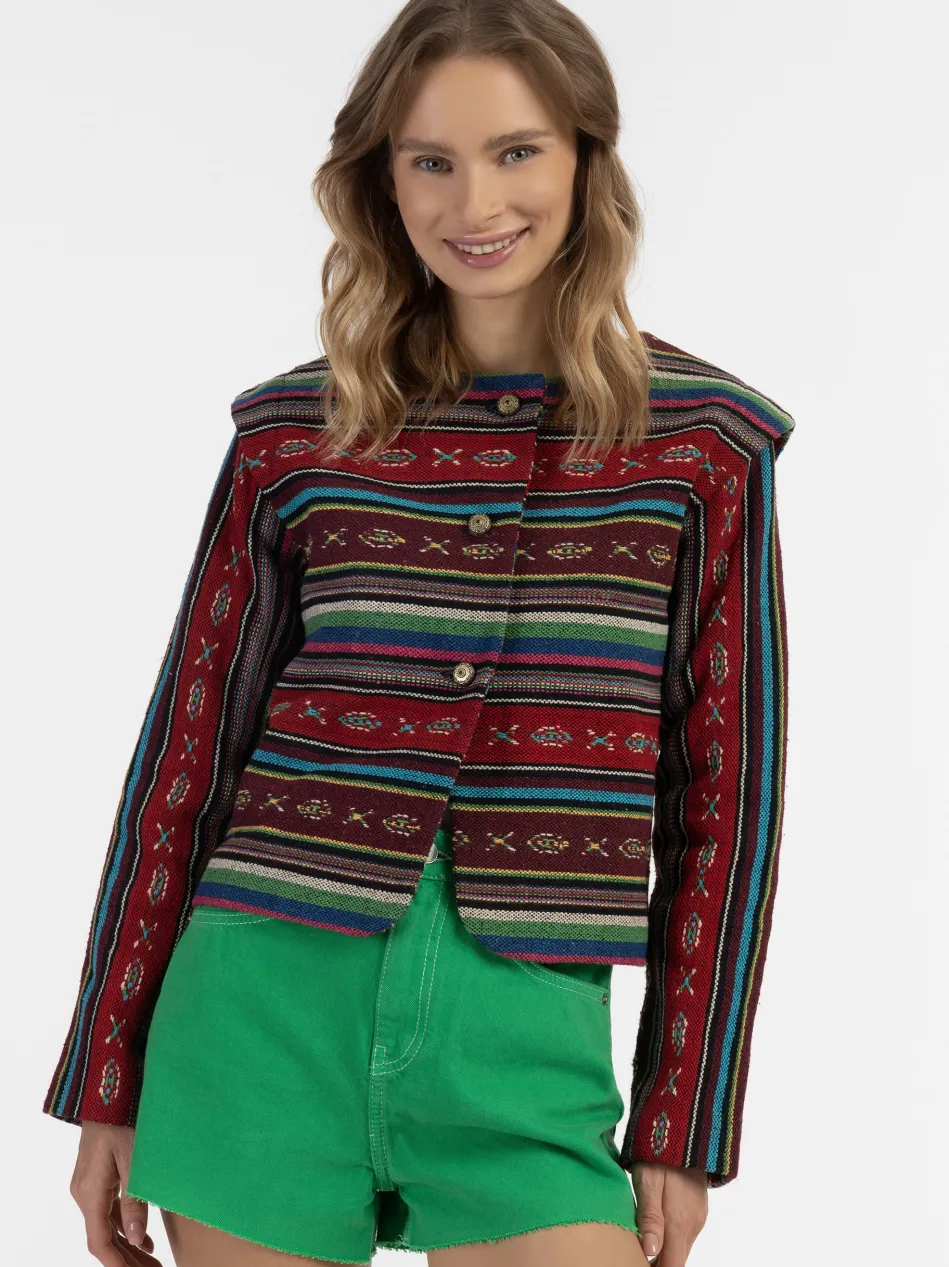 Damen Kurze Blazerjacke