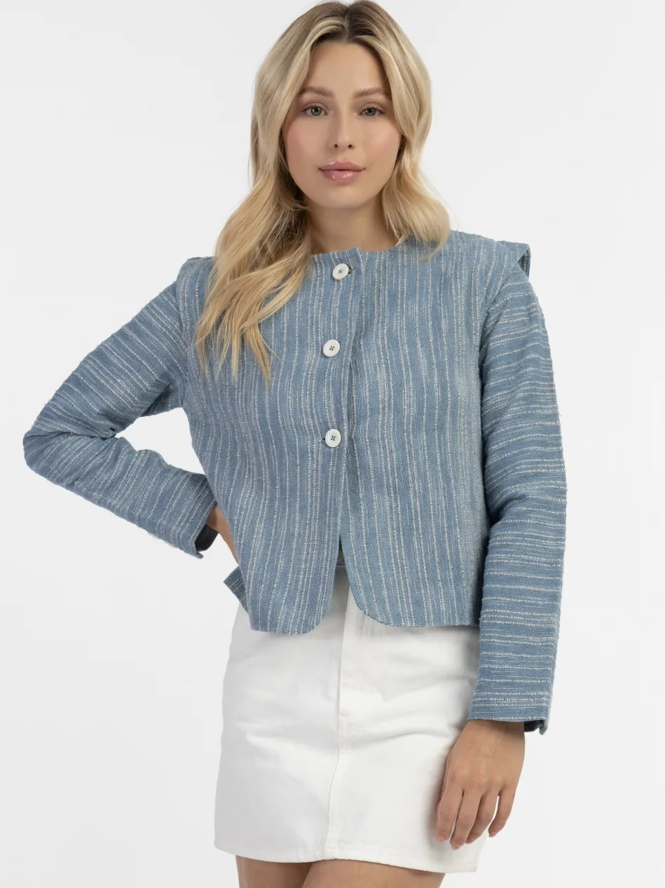 Damen Kurze Blazerjacke