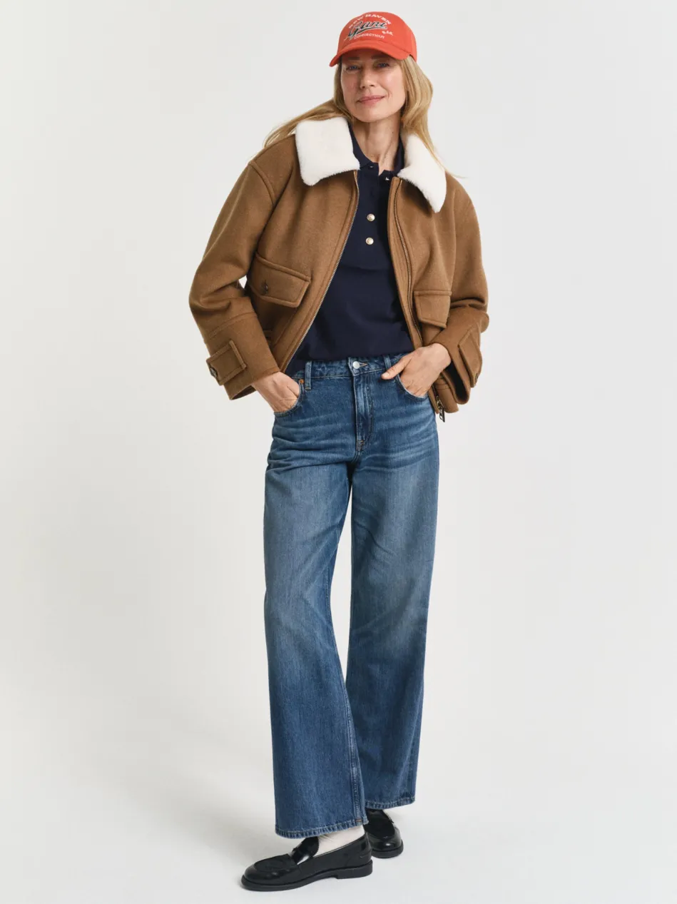 Damen Langarm-Poloshirt