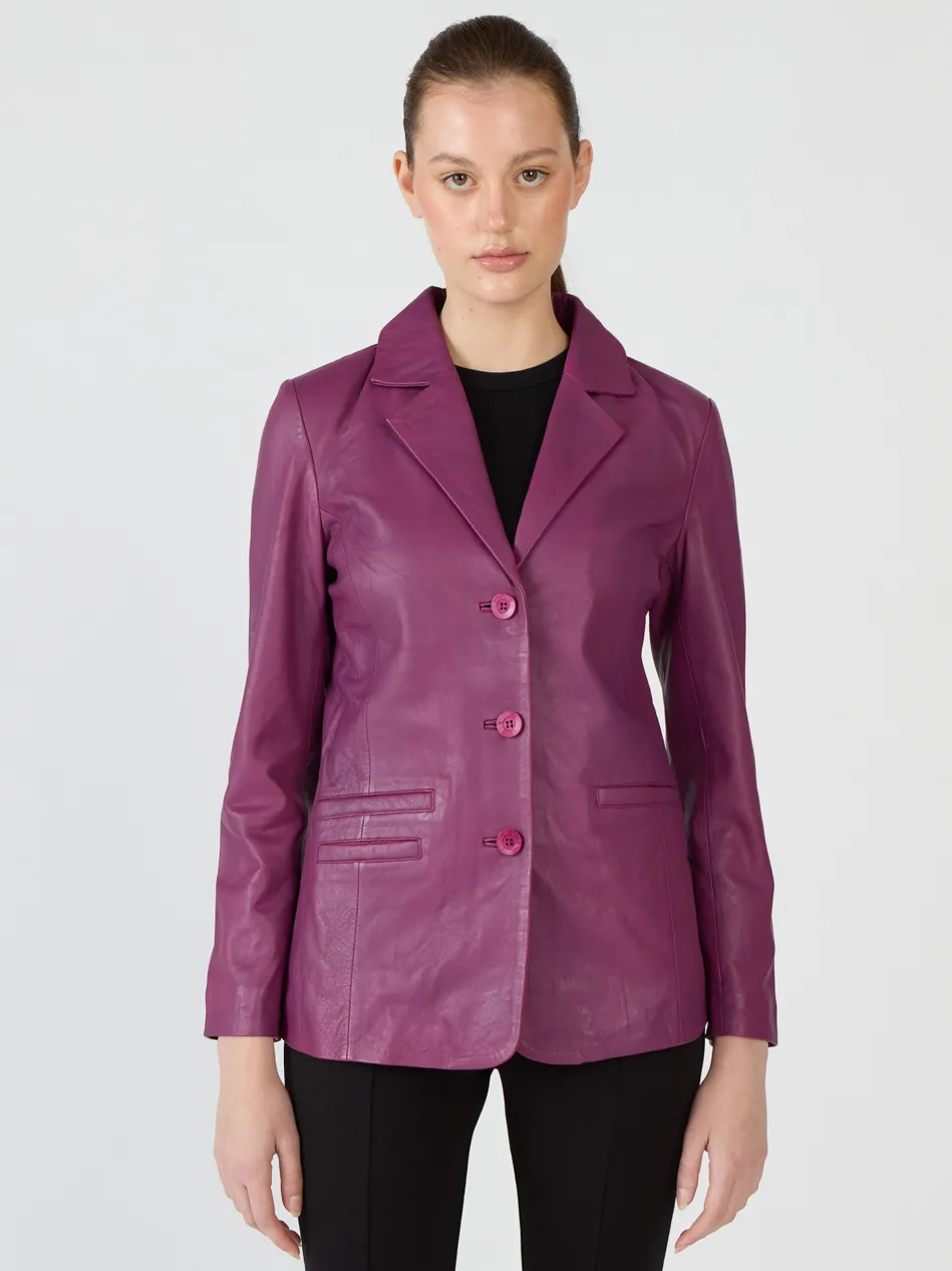 Damen Lederblazer