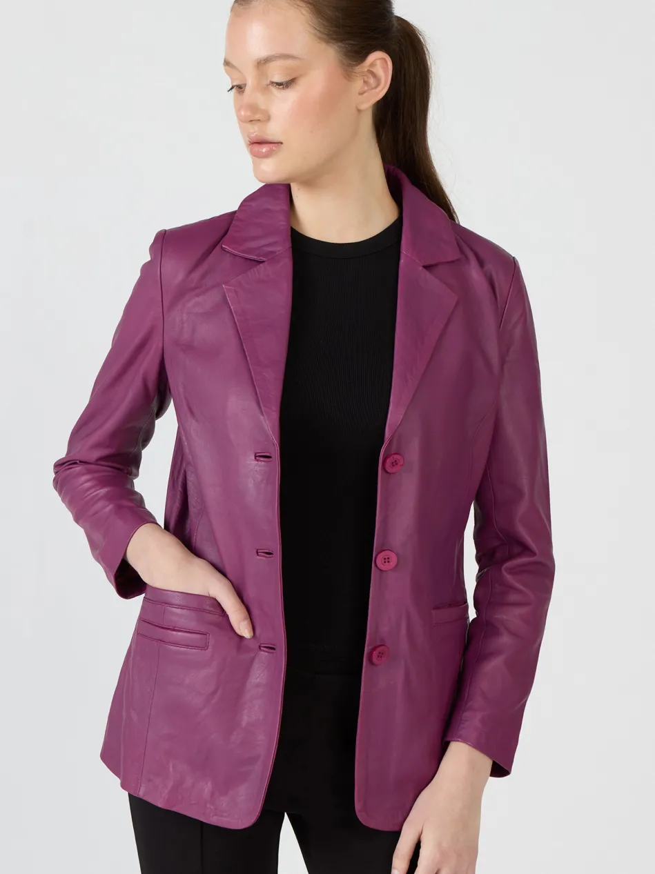Damen Lederblazer