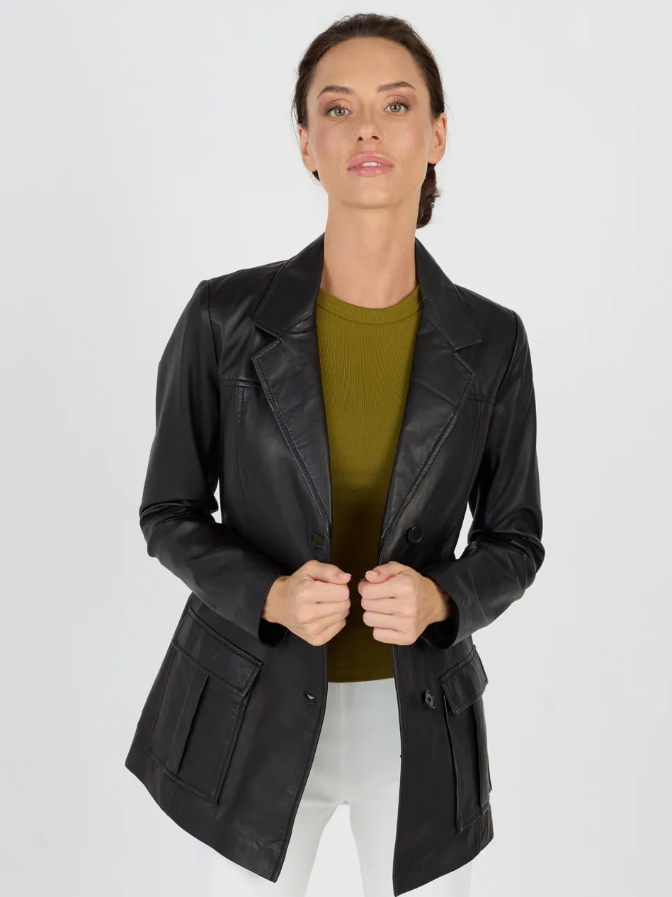 Damen Lederblazer