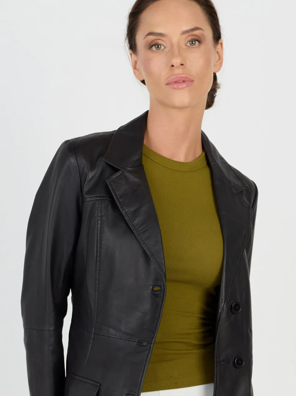 Damen Lederblazer