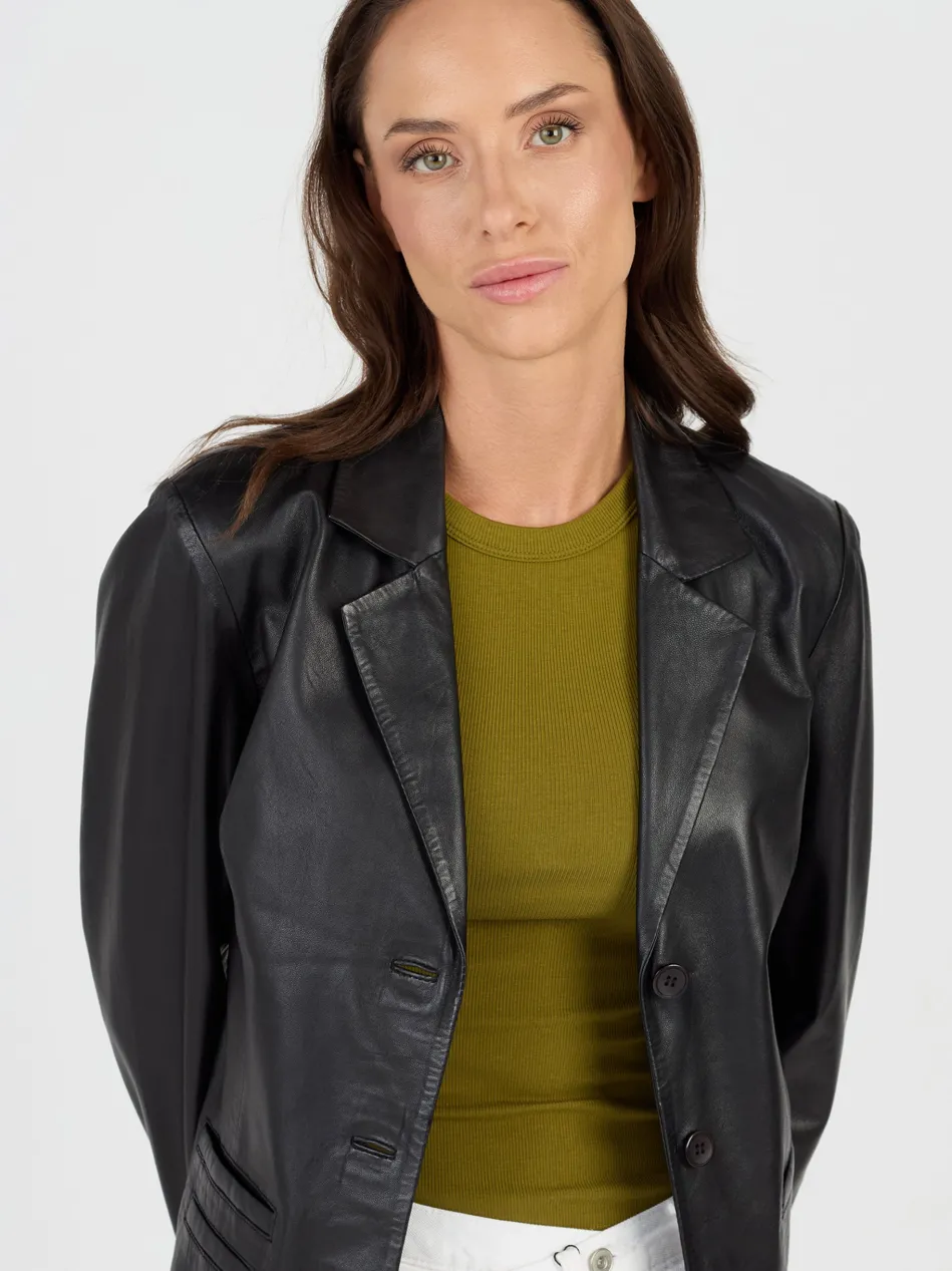Damen Lederblazer