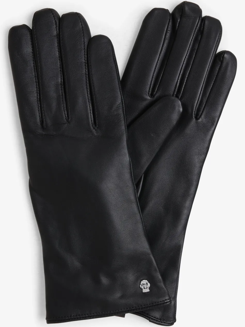 Damen Lederhandschuhe mit Cashmere-Anteil