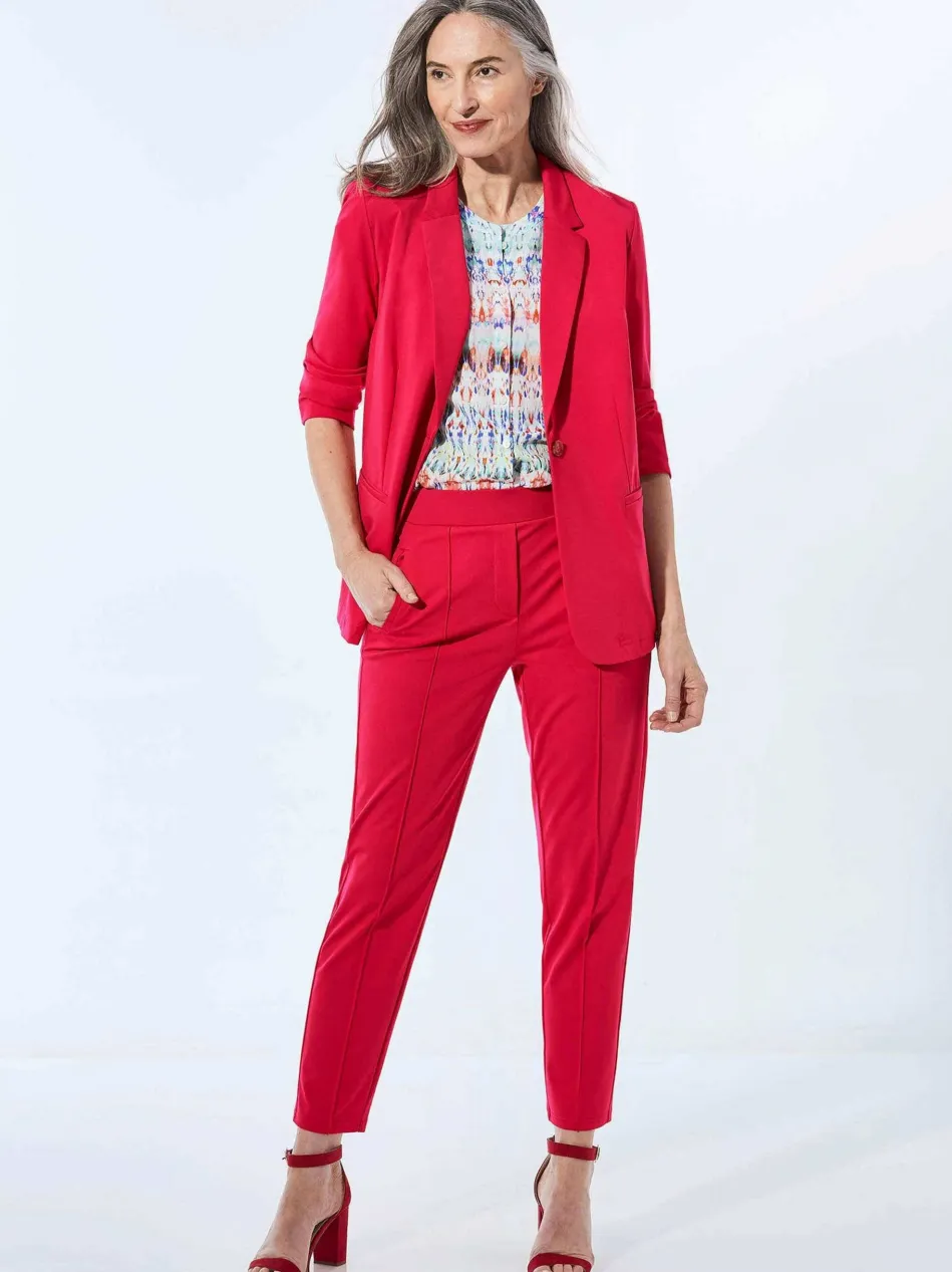 Damen Leichtblazer - Damenblazer mit Reverskragen und Paspeltaschen