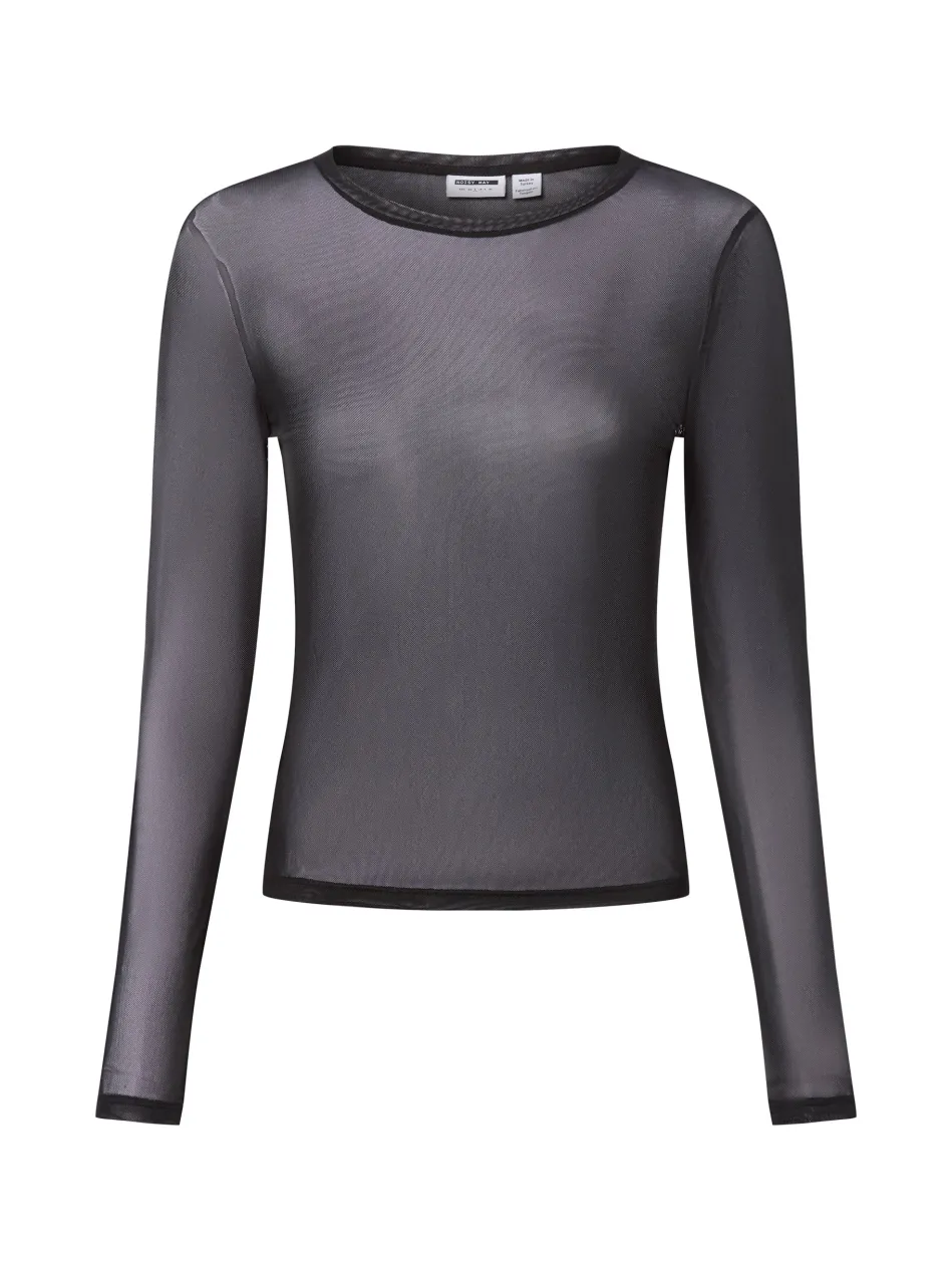 Damen Mesh-Langarmshirt - NMJudith