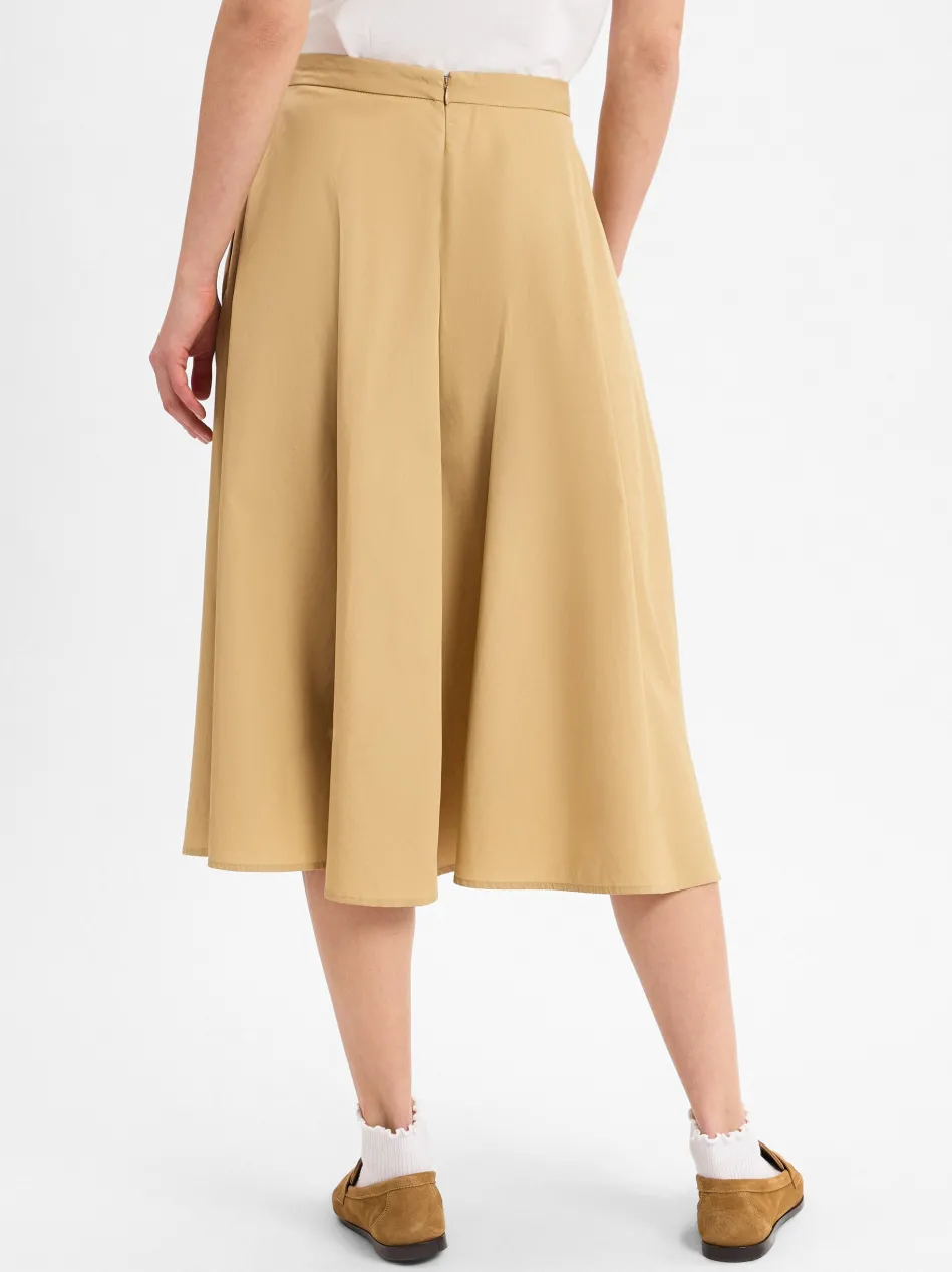 Damen Midirock - Lightweight Chino Skirt