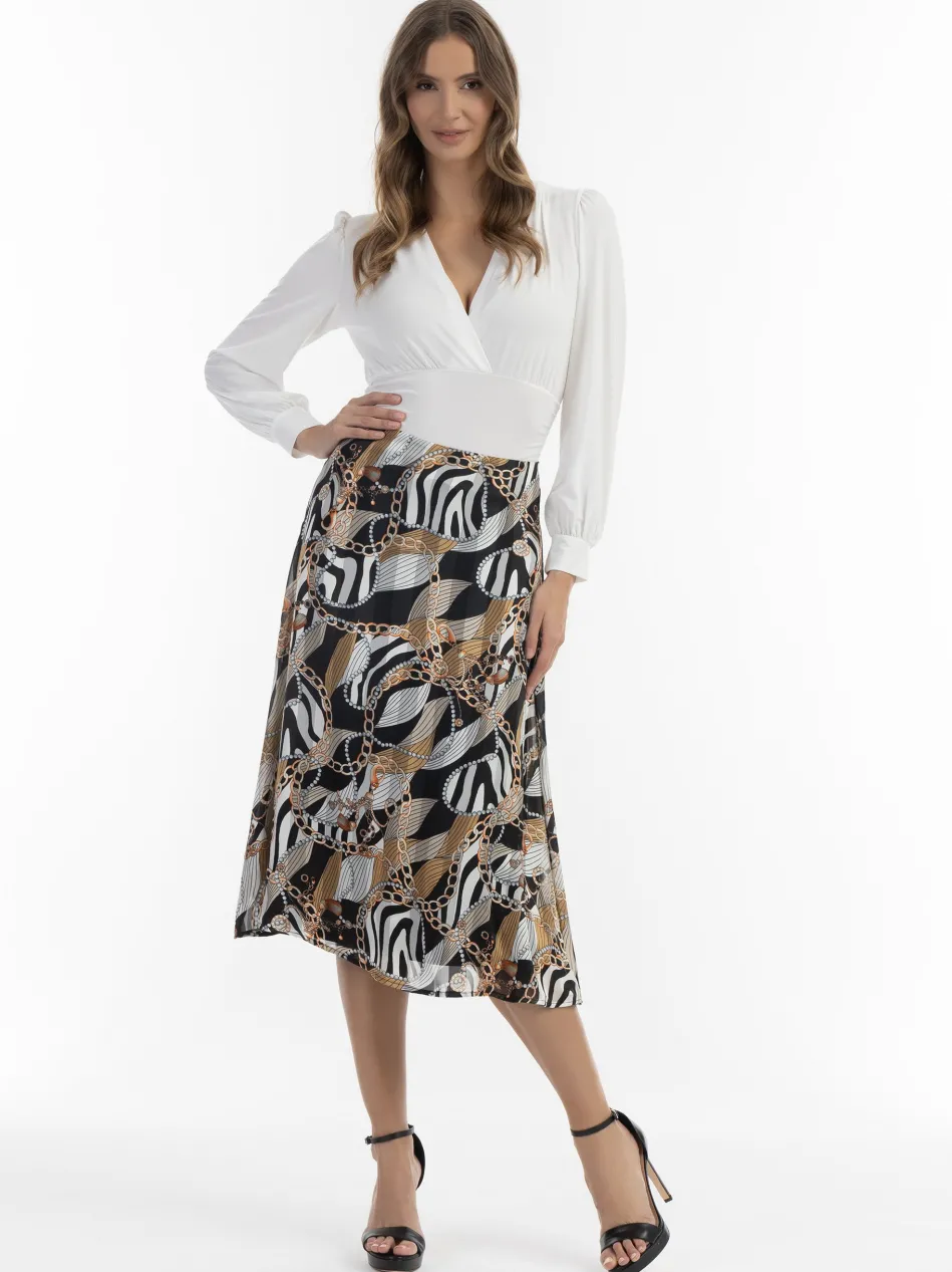 Damen Midirock mit Allover-Print