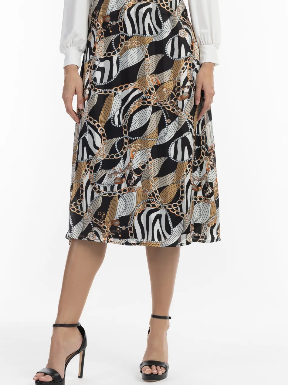 Damen Midirock mit Allover-Print
