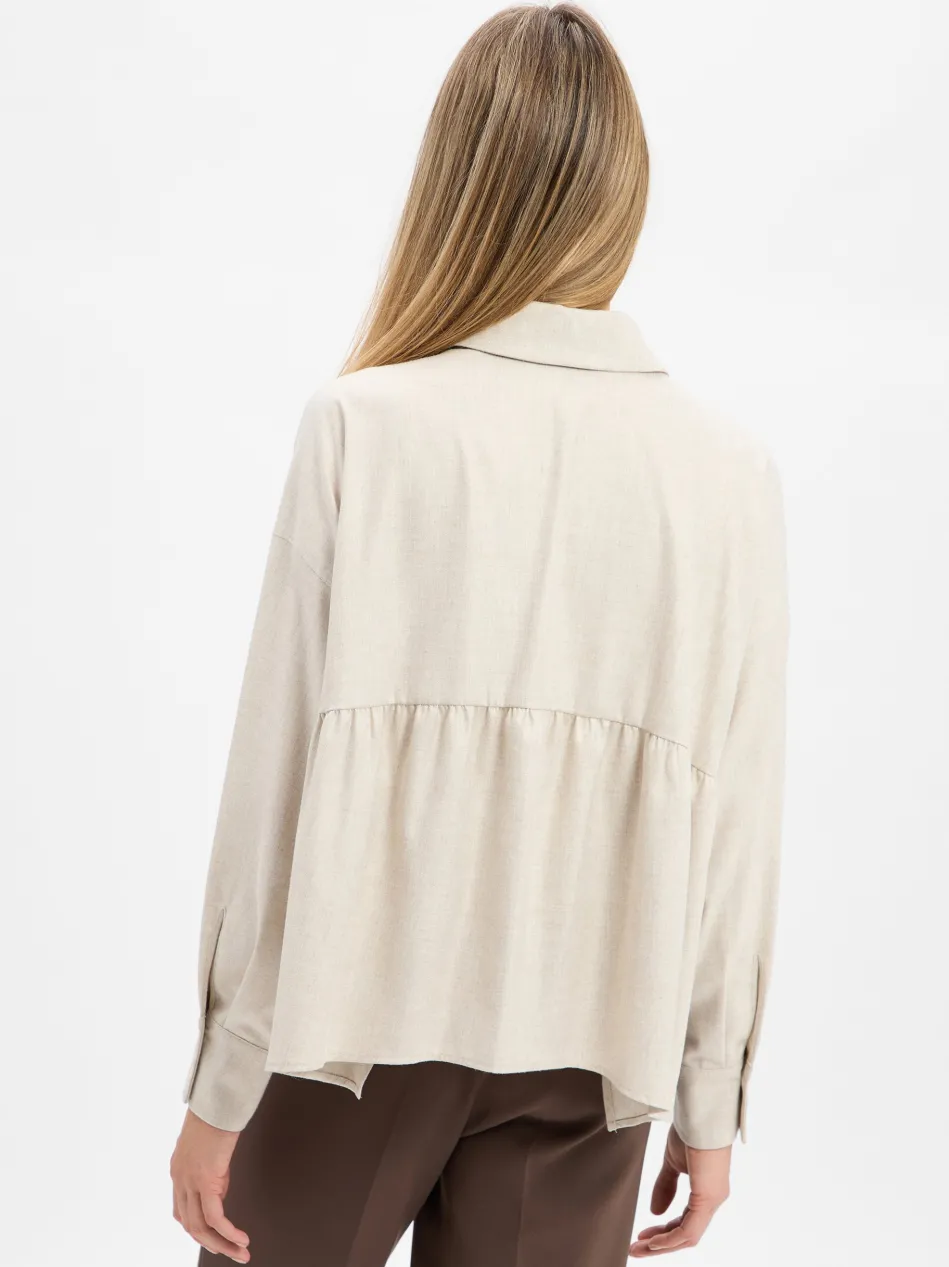 Damen Oversize-Bluse - Flanna