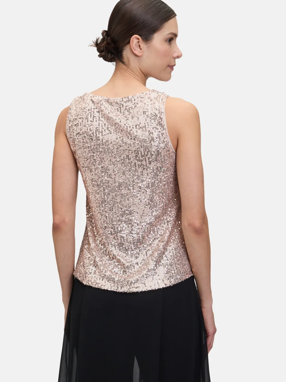 Damen Pailletten-Top