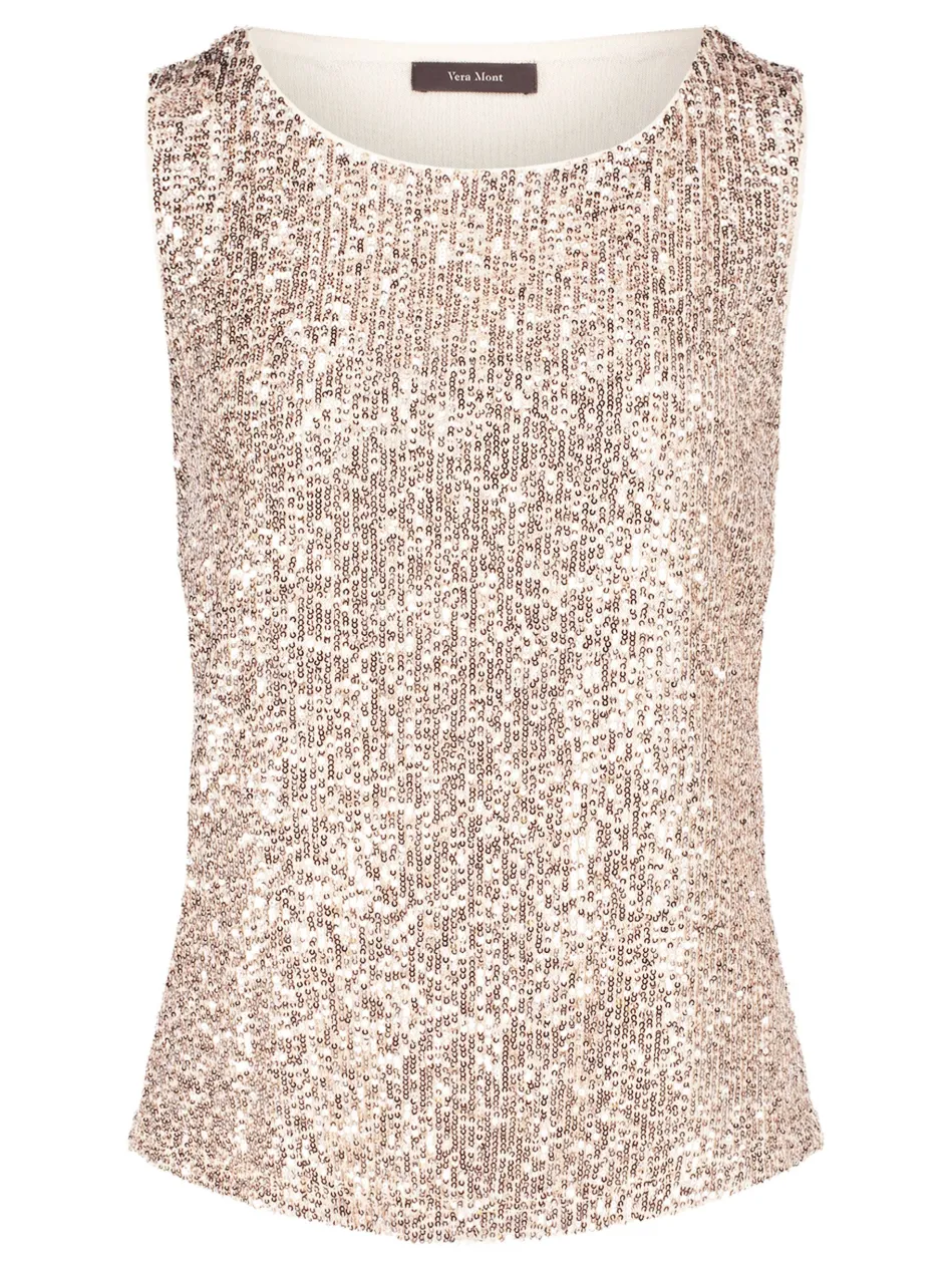 Damen Pailletten-Top