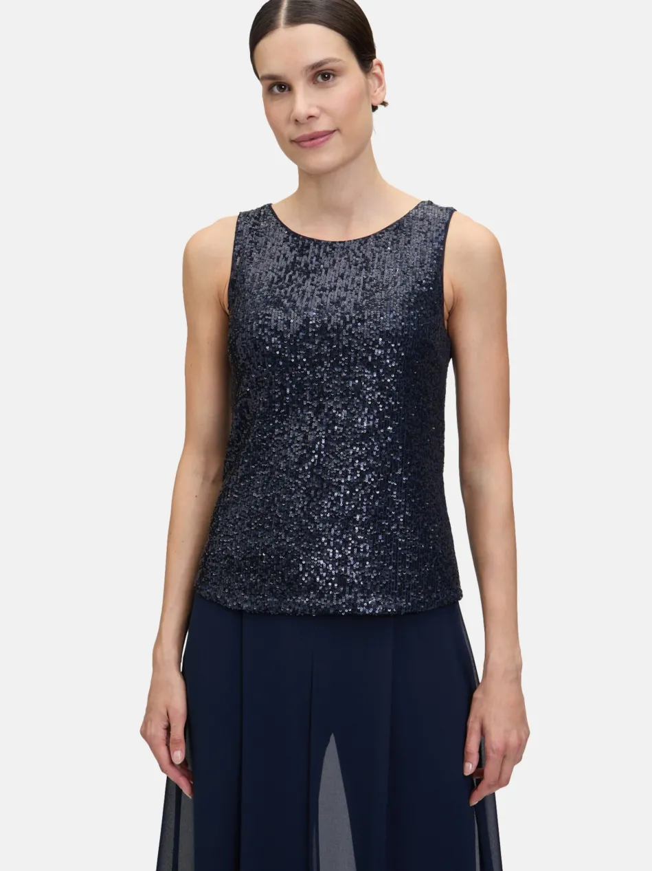 Damen Pailletten-Top