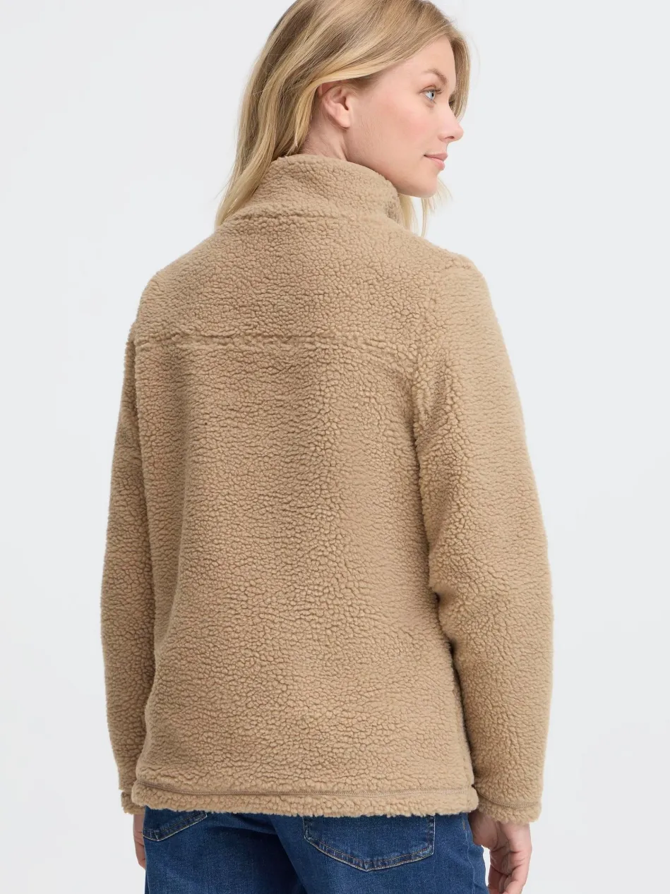Damen Plüschjacke - OXABBY HALFZIP
