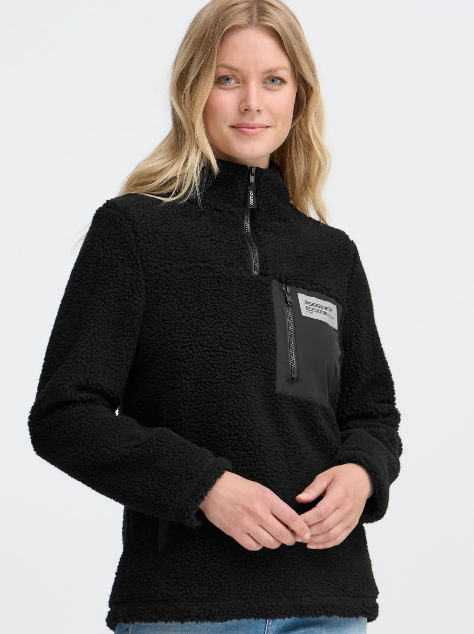 Damen Plüschjacke - OXABBY HALFZIP