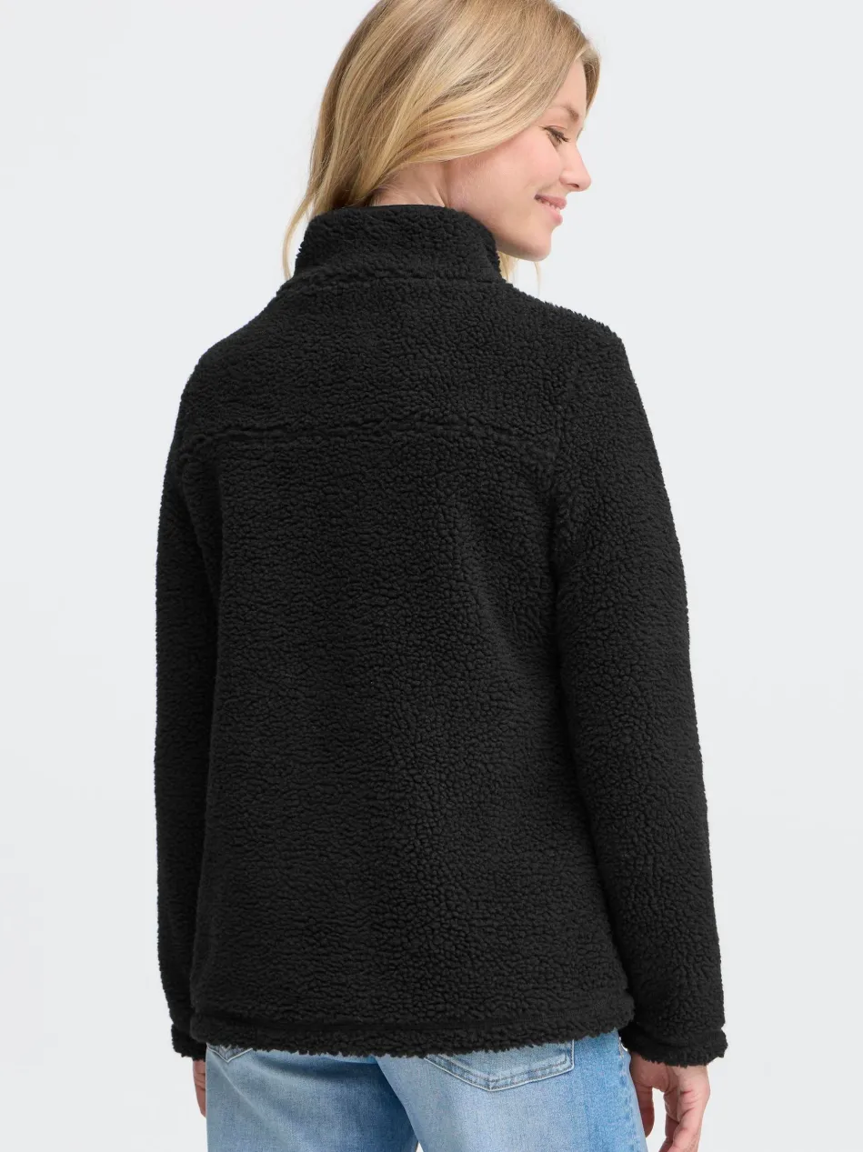 Damen Plüschjacke - OXABBY HALFZIP