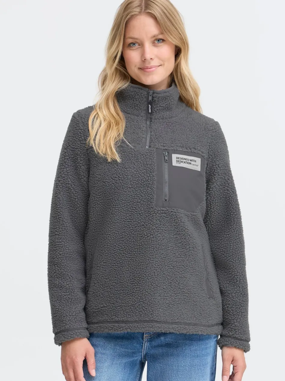 Damen Plüschjacke - OXABBY HALFZIP