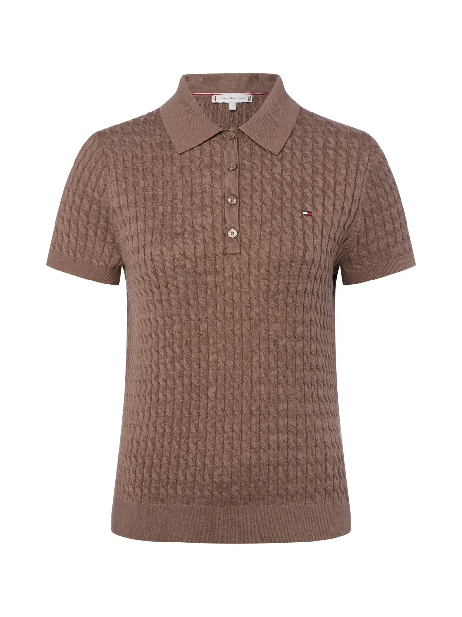 Damen Poloshirt aus Strick