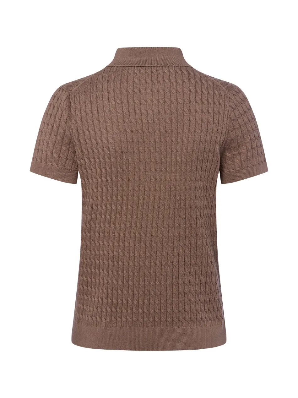 Damen Poloshirt aus Strick