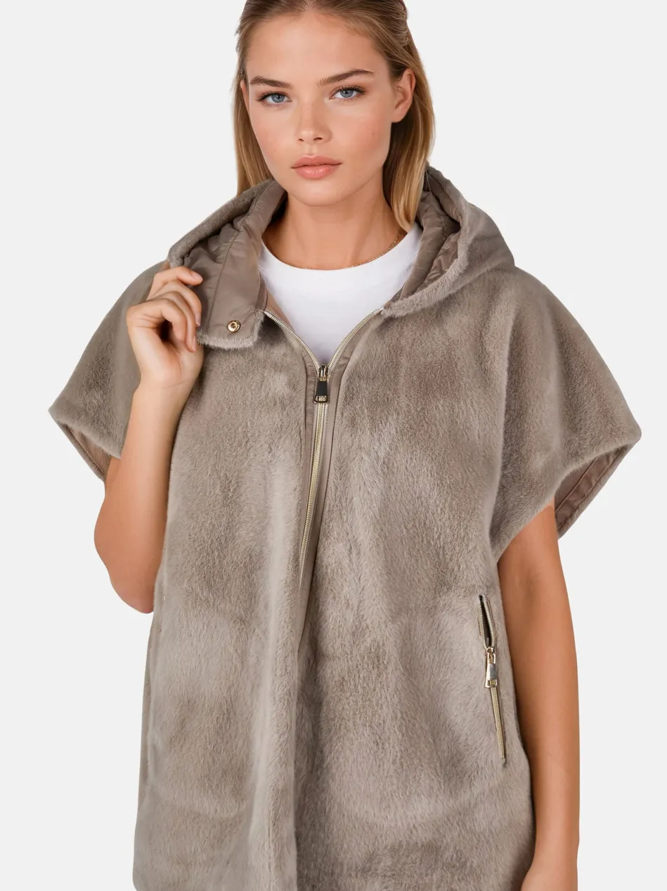 Damen Poncho-Weste