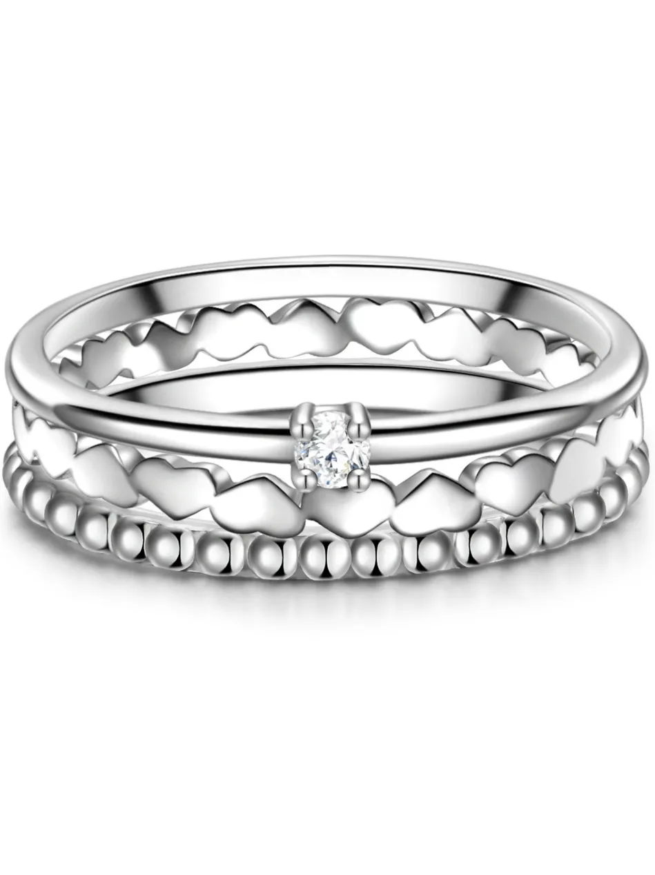 Damen Ring - Herz/Kugel