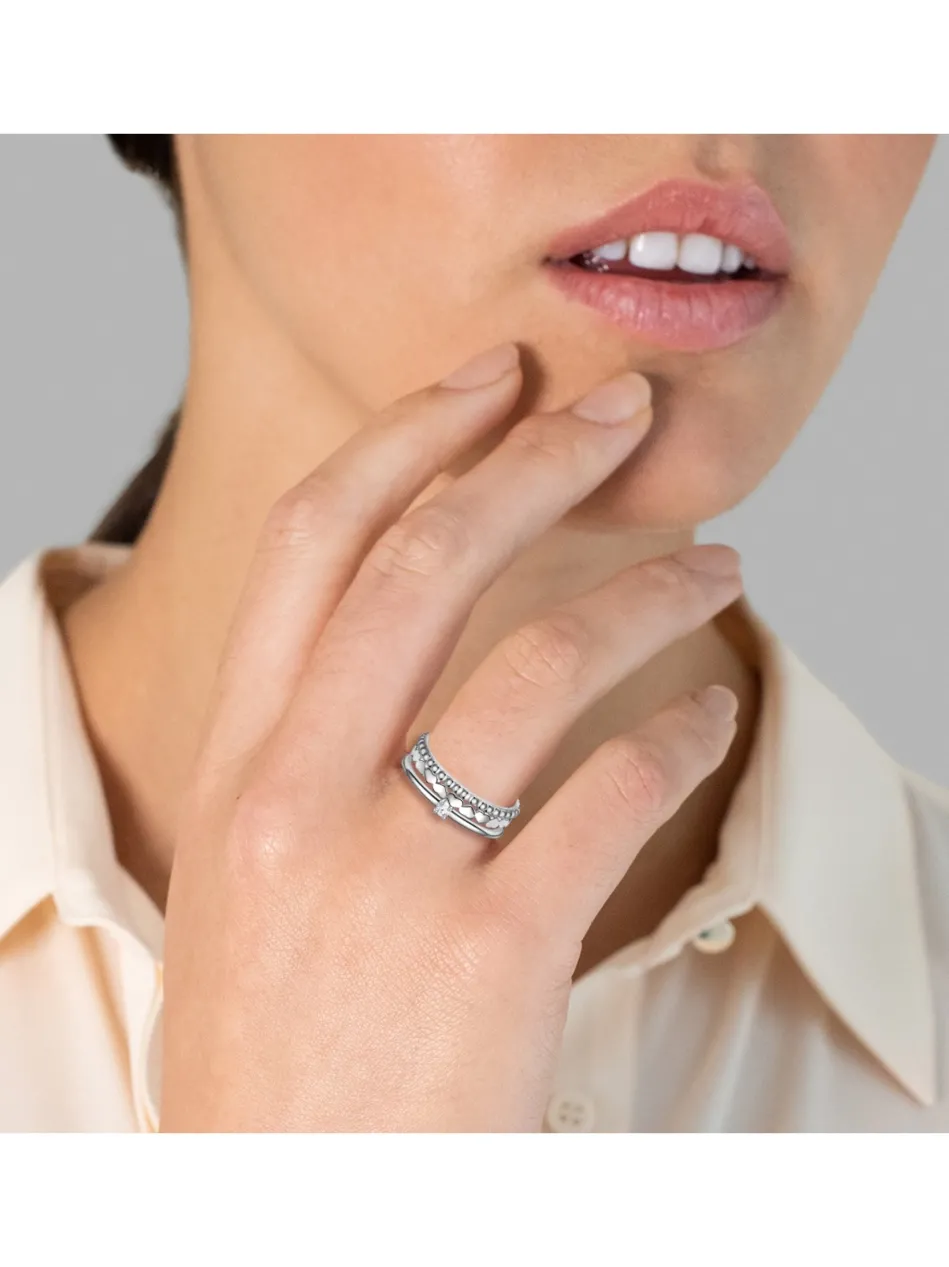 Damen Ring - Herz/Kugel