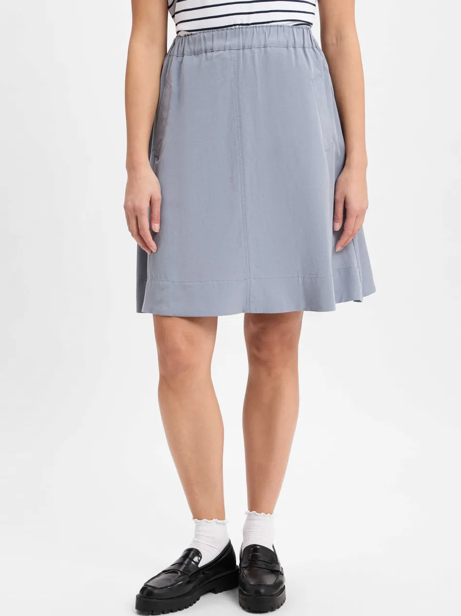 Damen Rock mit Leinenanteil